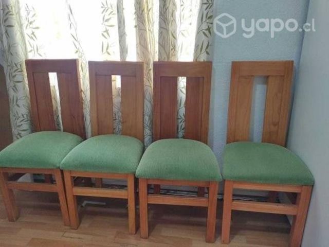 Sillón 2 cuerpos + 4 sillas en juego color