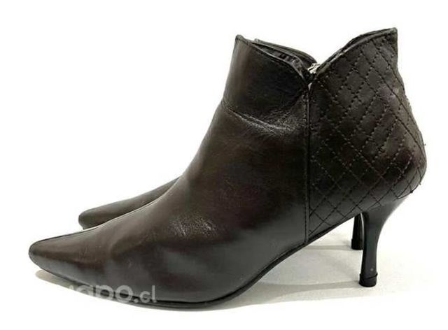 Botín Taco 100% Cuero Marca Signus N*37 Café