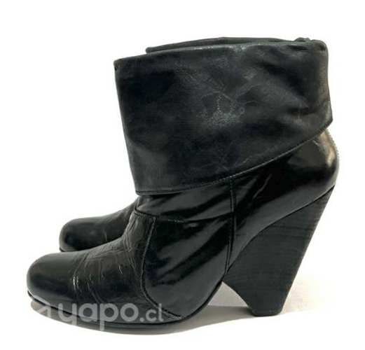 Botín Tacón 100% Cuero Marca Tatienne N*40 Negro