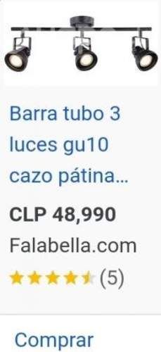 Barra tubo de 3 luces
