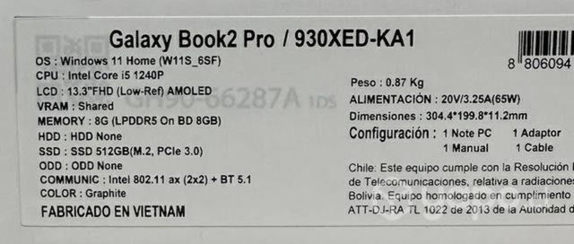 Galaxy Book2 Pro