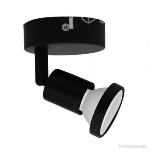 Foco individual con anillo decorativo 1xGU10 negro