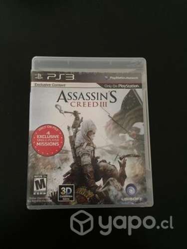 Juego PS3 AssassinS 3 ( poco uso )