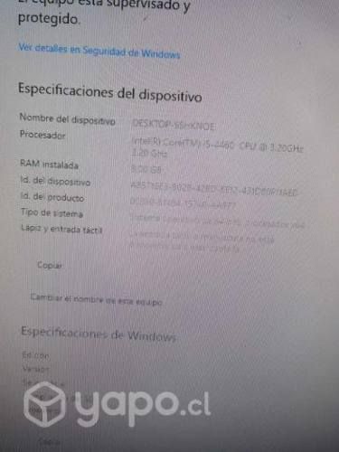 Pc escritorio semi gamer