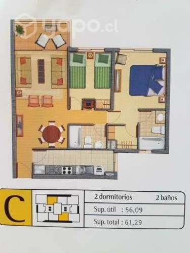 Vendo departamento 2D 2B