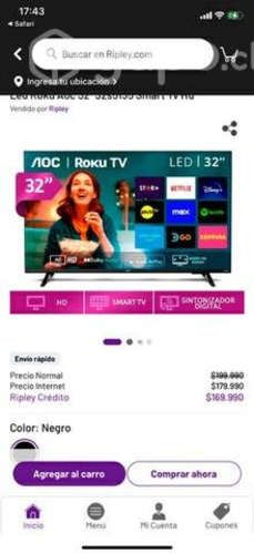 Televisor smart tv marca aoc