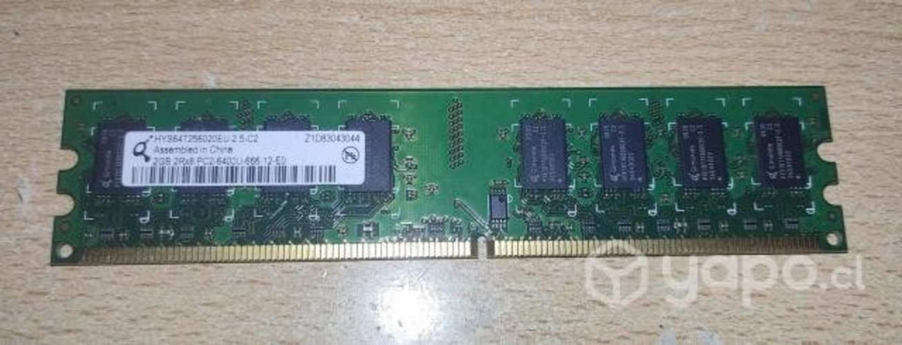 Memoria Ram PC DDR2 2GB 533 & 667 & 800