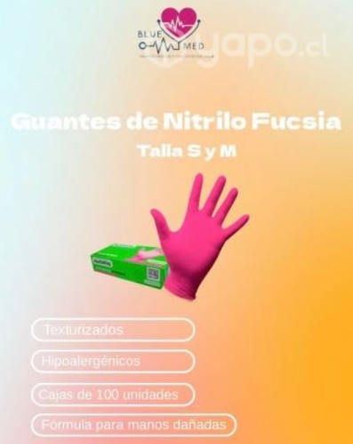 Guantes Nitrilo Fucsia