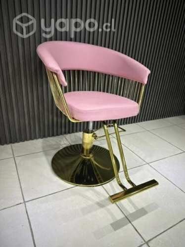 Sillon hidráulico de peluquería modelo pink