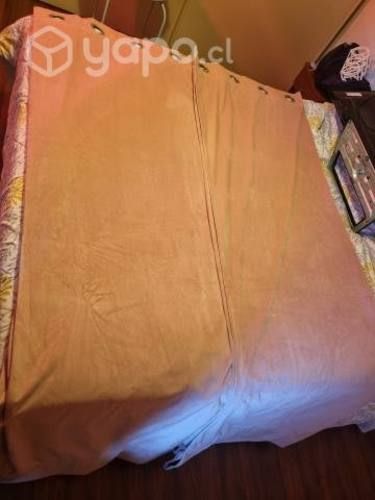 Set Cortinas Velvet Rosadas