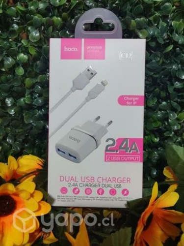 Cargador con cable iPhone Hoco C12