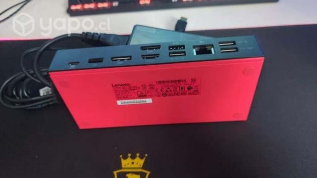 Docking Lenovo con Cargador y Thunderbolt