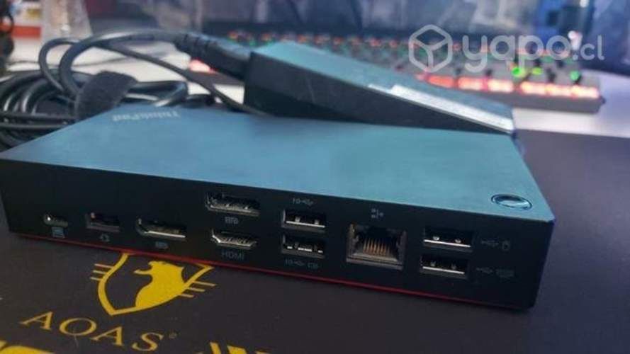 Docking Lenovo con Cargador y Thunderbolt