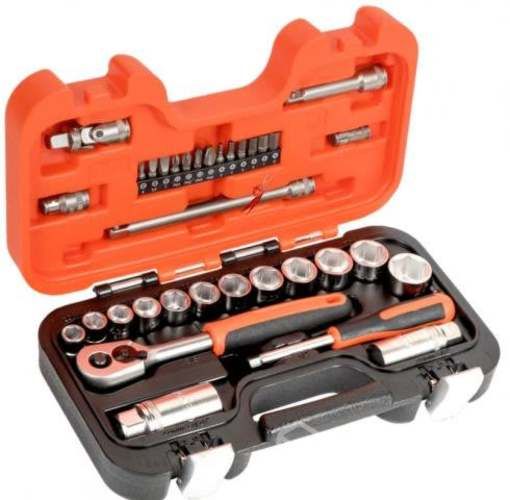 Juego de dados de 3/8 con puntas de 1/4 Bahco