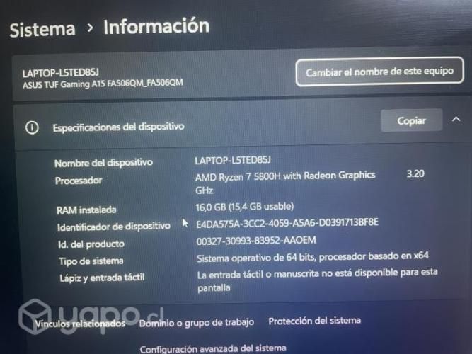 Asus tuf gaming a15 fa506qm