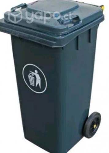 Contenedor de basura negro