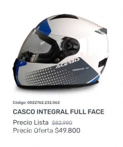 Casco integral full face