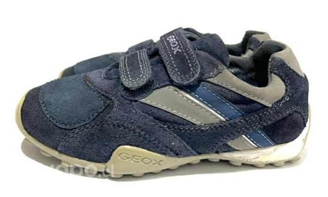 Zapatilla De Cuero Marca Geox N*30 Azul