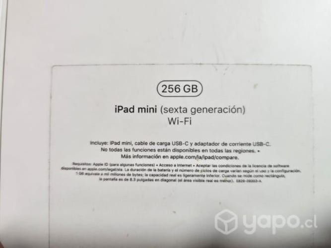 Ipad mini 6ta generación 256gb + Apple pencil 2da