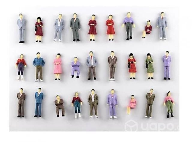 Figuras Pintadas (20), 1/50, Diorama Maqueta tren