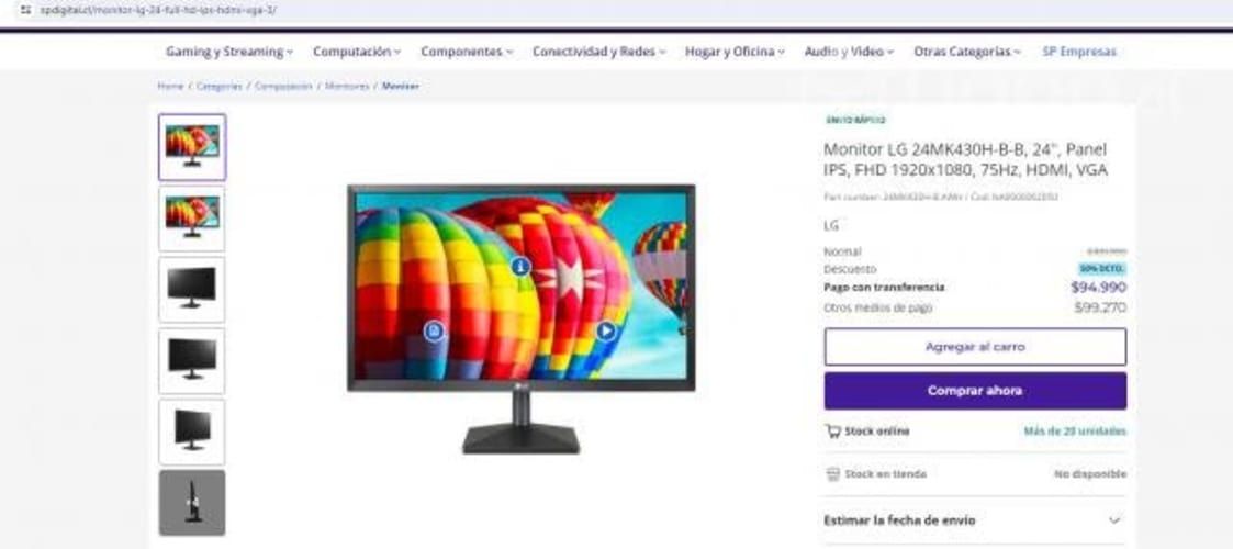 Monitor LG24MK430H-B-B24''1920X1080"75Hz-HDMI-VGA