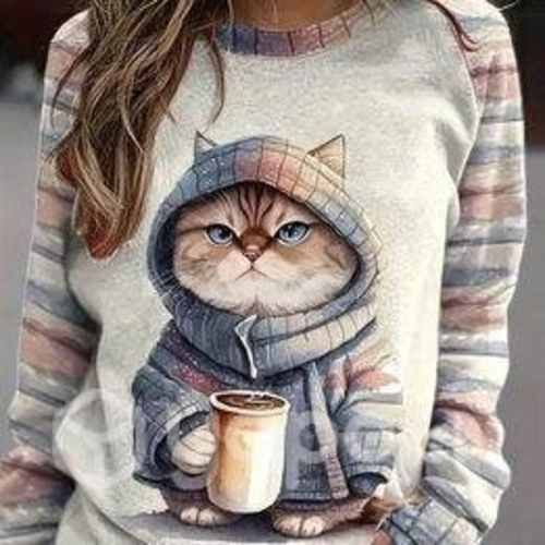Poleron gato ojos verdes
