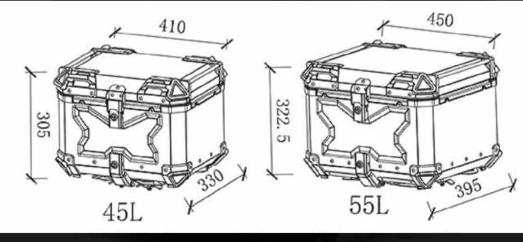 Top Case 45 Litros Aluminio Importadora
