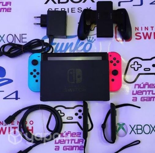 Nintendo switch v2 con tres juegos instalados