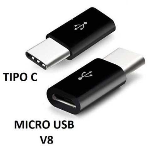 Adaptador convertidor Micro usb V8 a Tipo C