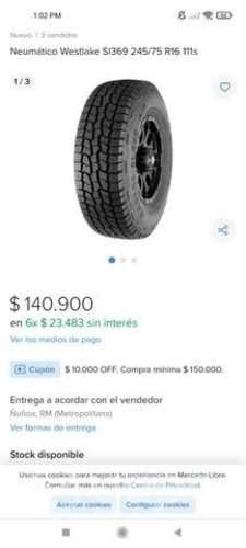 Neumaticos 245/75R16 nuevos Westlake