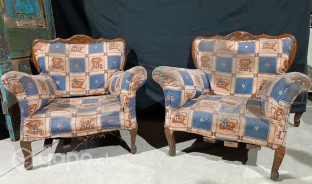 Par Sillones Normando Antiguos Para Restaurar