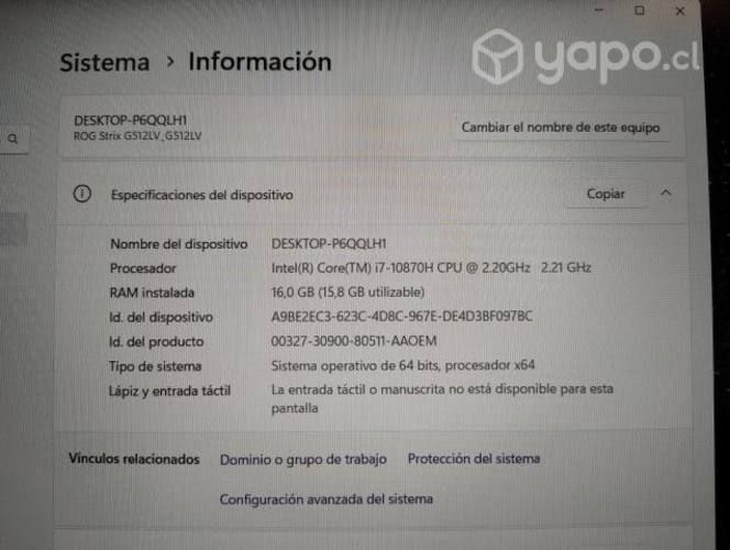 Laptop Gamer Asus ROG StrixG15 i7 RTX2060