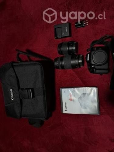 Cámara cannon rosa rebel t6