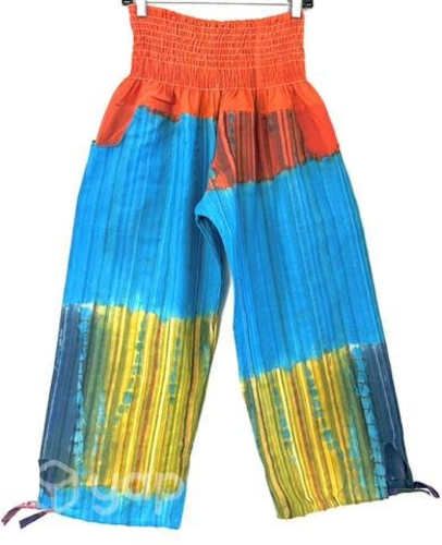 Pantalón Hindu Con Bolsillo Talla L/xl Celeste