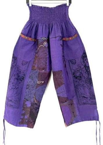 Pantalón Con Bolsillos Hindú Talla L/xl Índigo