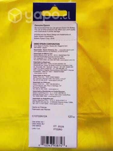 Tinta Negra Epson 504 original