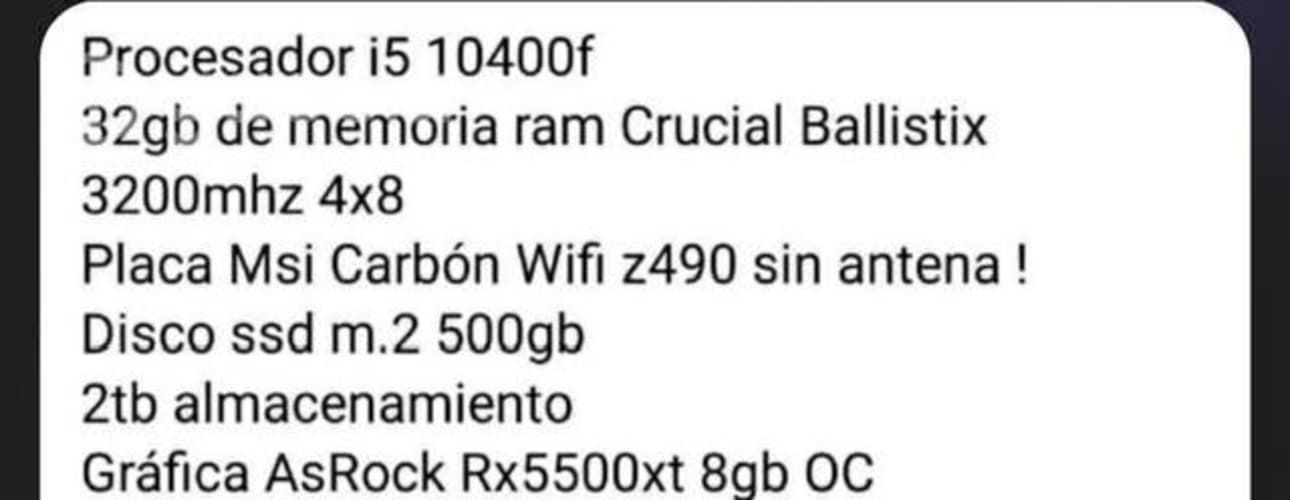 PC GAMER i5-10400F RX5500XT 8GB 32GB Ram