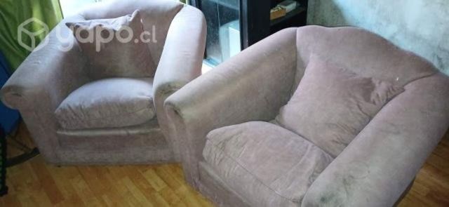 Par de sillones rosados Traiguén