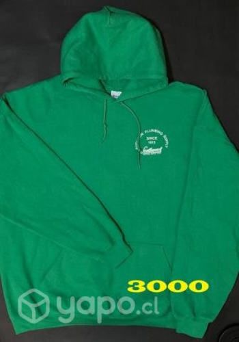 Poleron con gorro canguro XL azul o verde