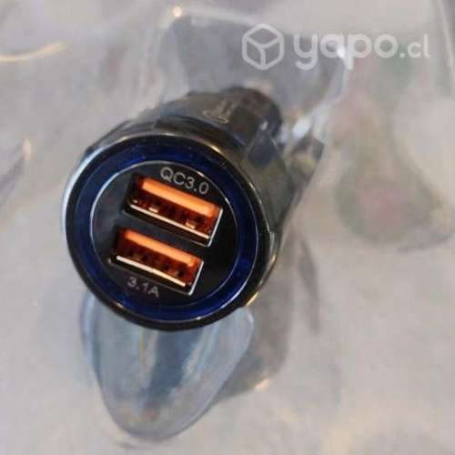 CARGADOR PARA AUTO USB - incluye 2 SALIDAS USB 35W