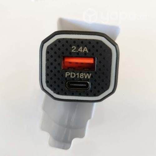 CARGADOR PARA AUTO USB - TIPO C - incluye Salida T