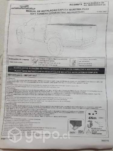 Lona marítima keko bt50 / ford ranger