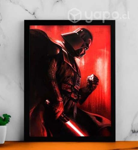 Pack 3 cuadros star wars 34x45 marco con vidrio