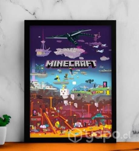 Pack 3 cuadros minecraft-roblox-fnaf 34x45 cm