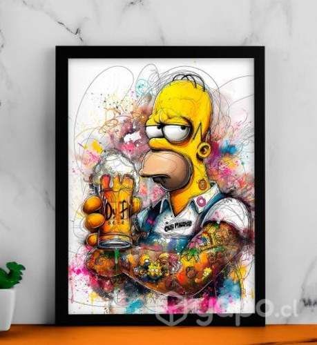 Pack 3 cuadros los simpsons 34x45