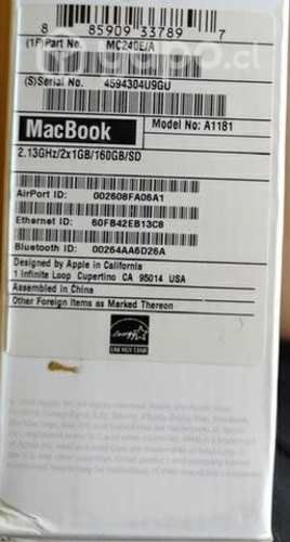 MacBook apple a1181