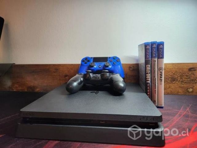 Play 4 Slim + 2 Controles Originales + 3 Juegos.