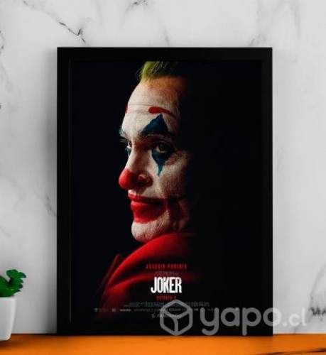 Pack 3 Cuadros Joker 34x45 cm marco con vidrio