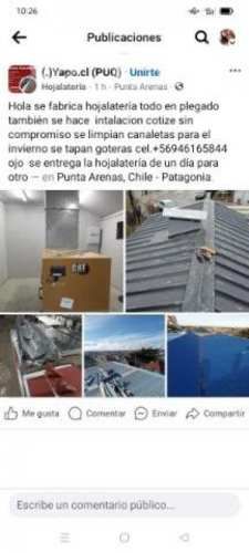 Hojalatería limpieza de canaletas