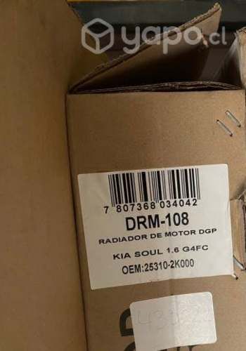 Radiador motor kia soul 1.6